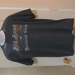 Big Bend National Park Gray Men's Size Large Retro T-Shirt by Ouray